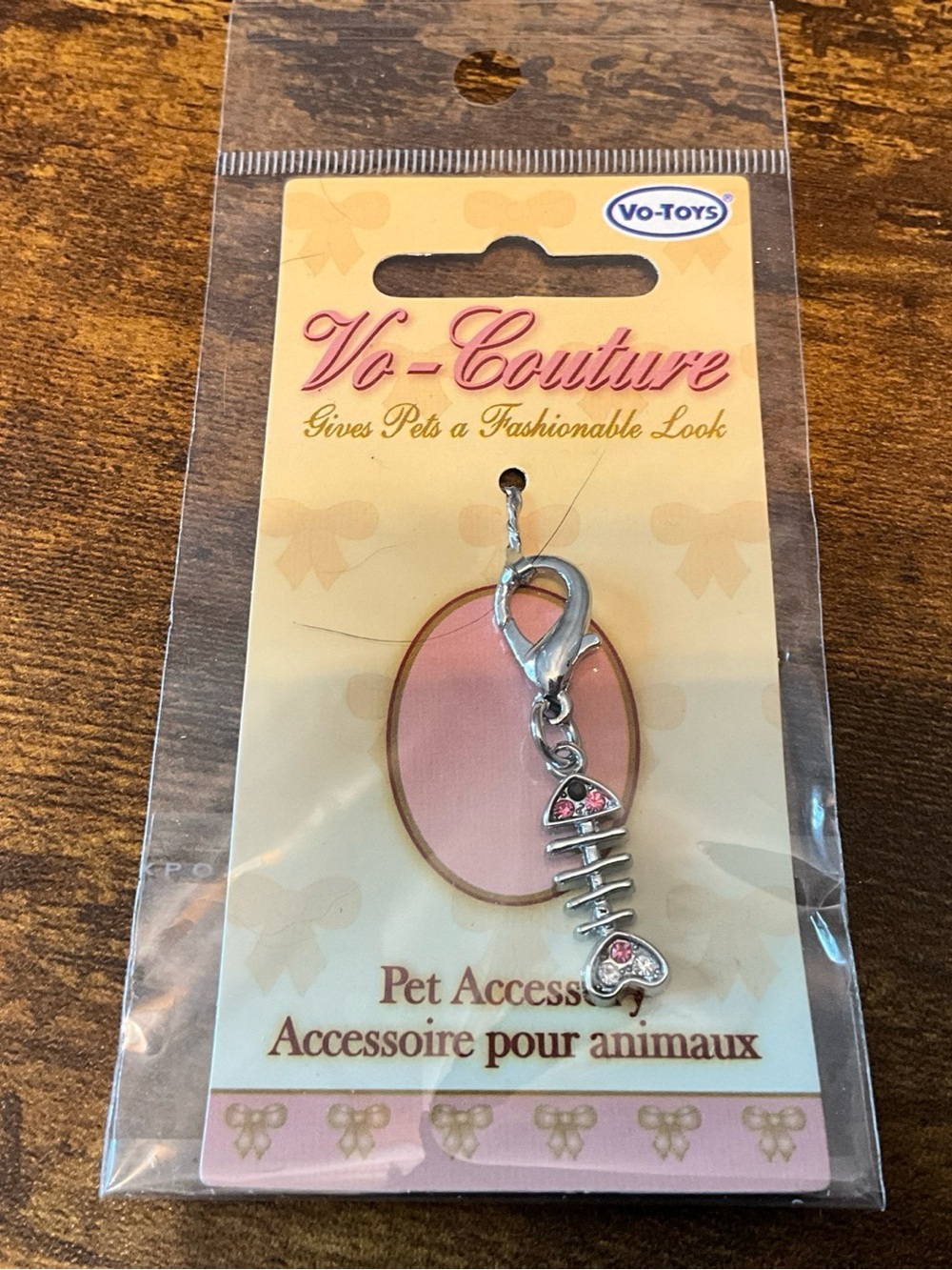 Vo-Toys Vo-Couture Dog Cat Collar Charm Fish With Pink Sparkles